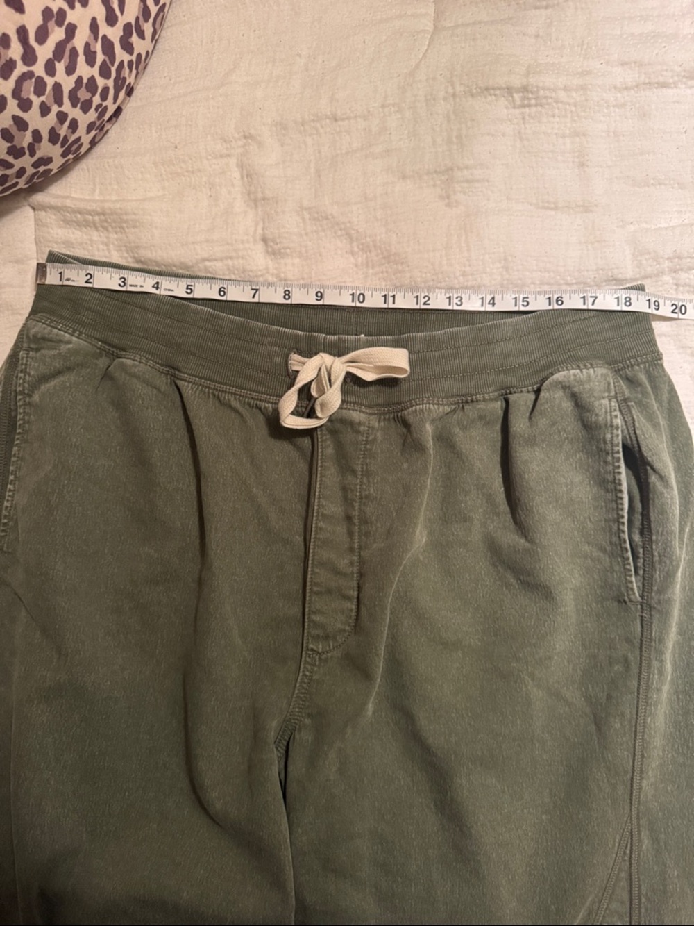 aerie Olive Green Wide-Leg soft landing trousers - Picture 10 of 11